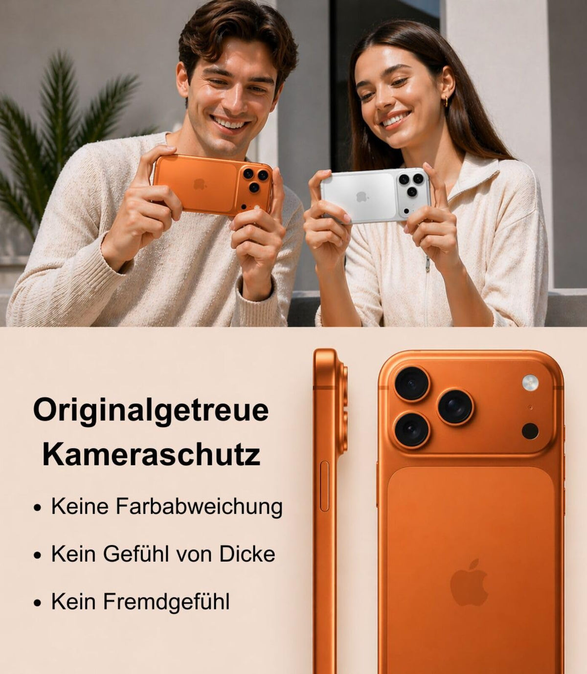 TORRAS für iPhone 18 Pro 9H+ Kratzfest Kameraschutz HD-Klares, Grau