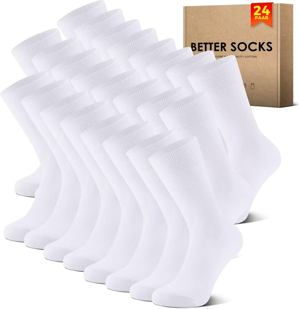 NUOZA 12 Paar Socken Herren Damen Baumwolle Business Atmungsaktive Socks
