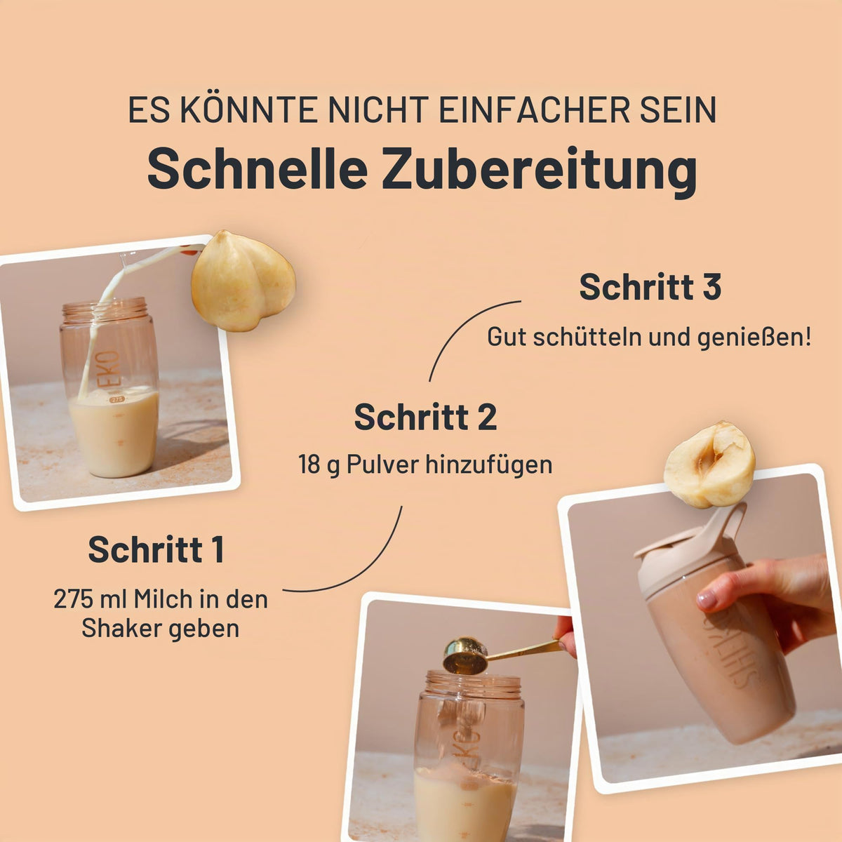 SHEKO Balance Shake Erdbeere – Mahlzeitersatz & Abnehmshake – 378 g