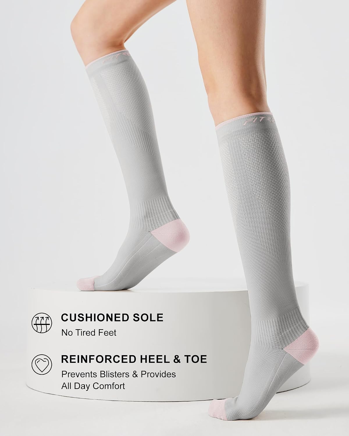 FITRELL 3 Pairs Compression Socks for Women and Men 20-30mmHg-Circulation Support Socks