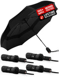 Windproof Travel Umbrella - Compact & Withstands Winds up to 100MPH, Strongest Premium Auto Folding Umbrella for Rain and Sun - Durable, Light & Portable for Women & Men, Fits Backpack & Cars