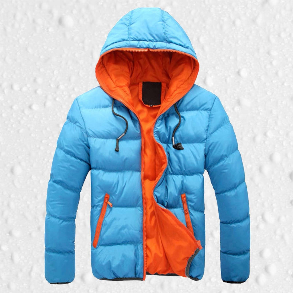 Generisch Winterjacke Herren Steppjacke mit Kapuze Warme Stepp Outdoor Winter Puffer Jacke Herrenjacken Übergangsjacke mit Reißverschluss Winter Warm Daunenjacke Leichte Jacken Thermo Langarm Parka