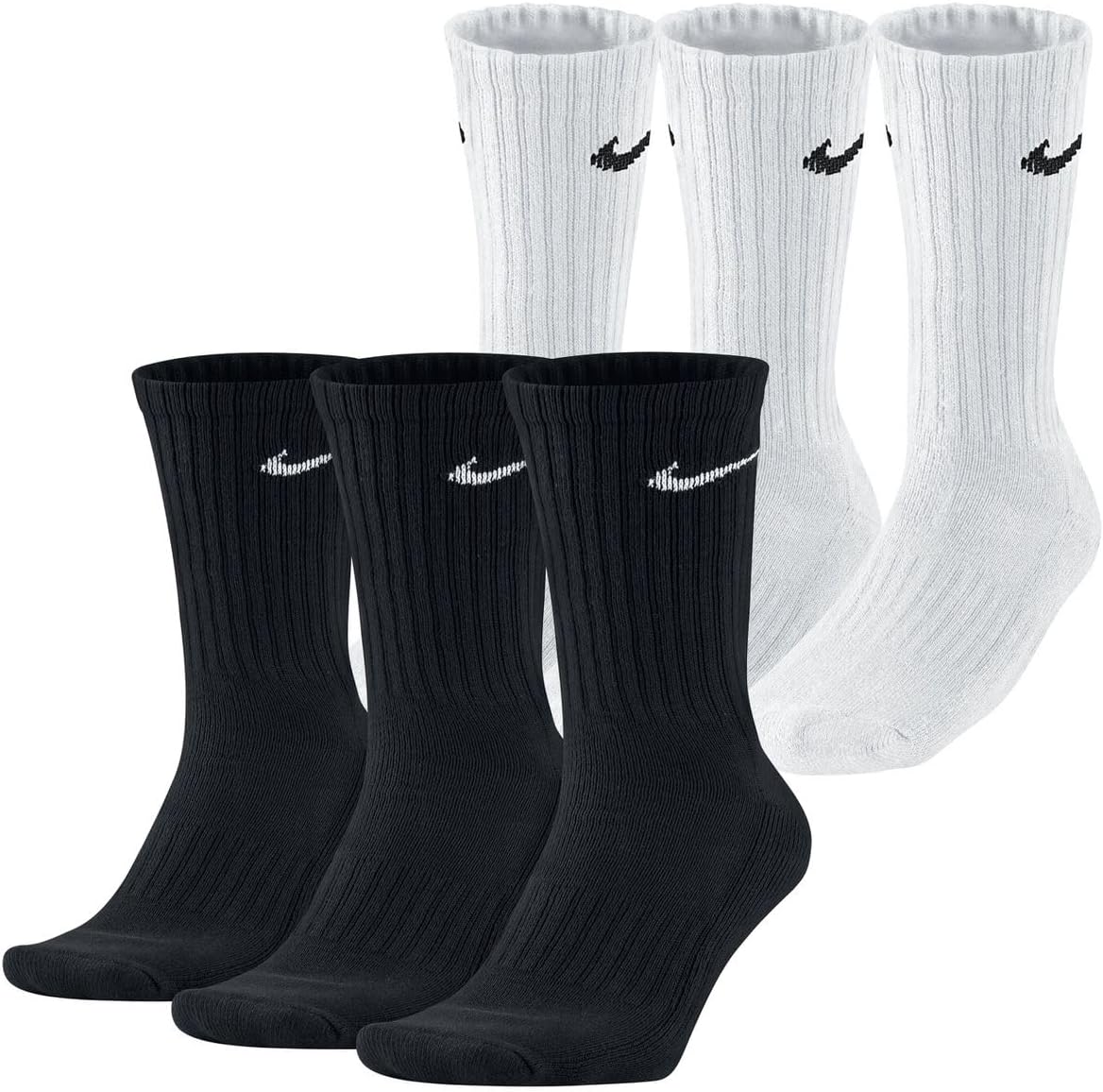 NIKE 6 Paar Socken Herren Damen Weiß Tennissocken Sparset SX7664