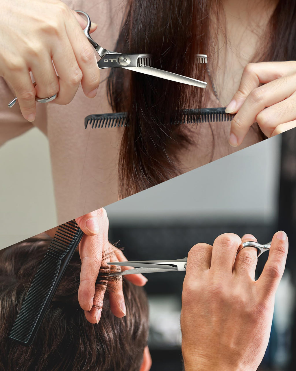 Haarschere Scharfe Friseurschere ULG 6.5 Zoll Präziser Schnitt Haarschnitt japanischer rostfrei edelstahl Rasiermesserscharf Effilierscheren