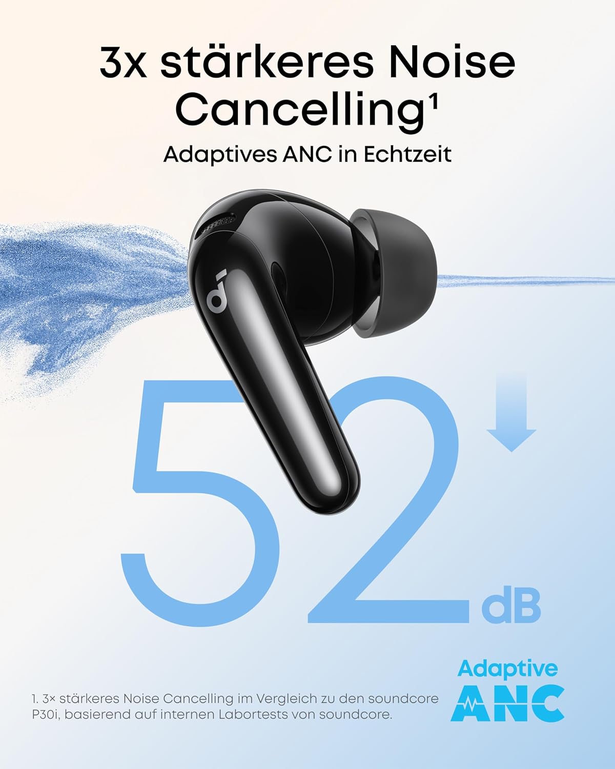 Soundcore by Anker P31i kabellose Bluetooth-Kopfhörer, Hi-Res Sound Schwarz