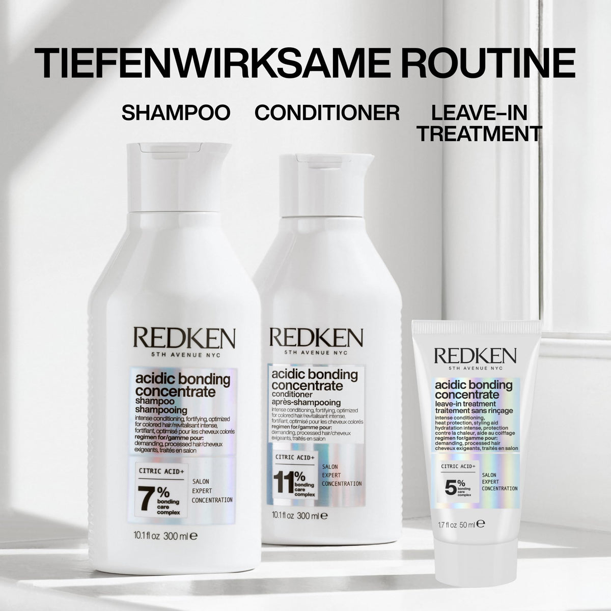 REDKEN Haarlotion mit intensivem Schutz vor Farbverlust, All-In-One Formel mit Hitzeschutz, Acidic Bonding Concentrate Leave-In Conditioner,