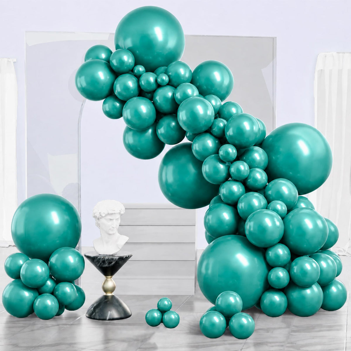PartyWoo Black Balloons 140pcs Different Sizes of 18 12 10 5 Inch