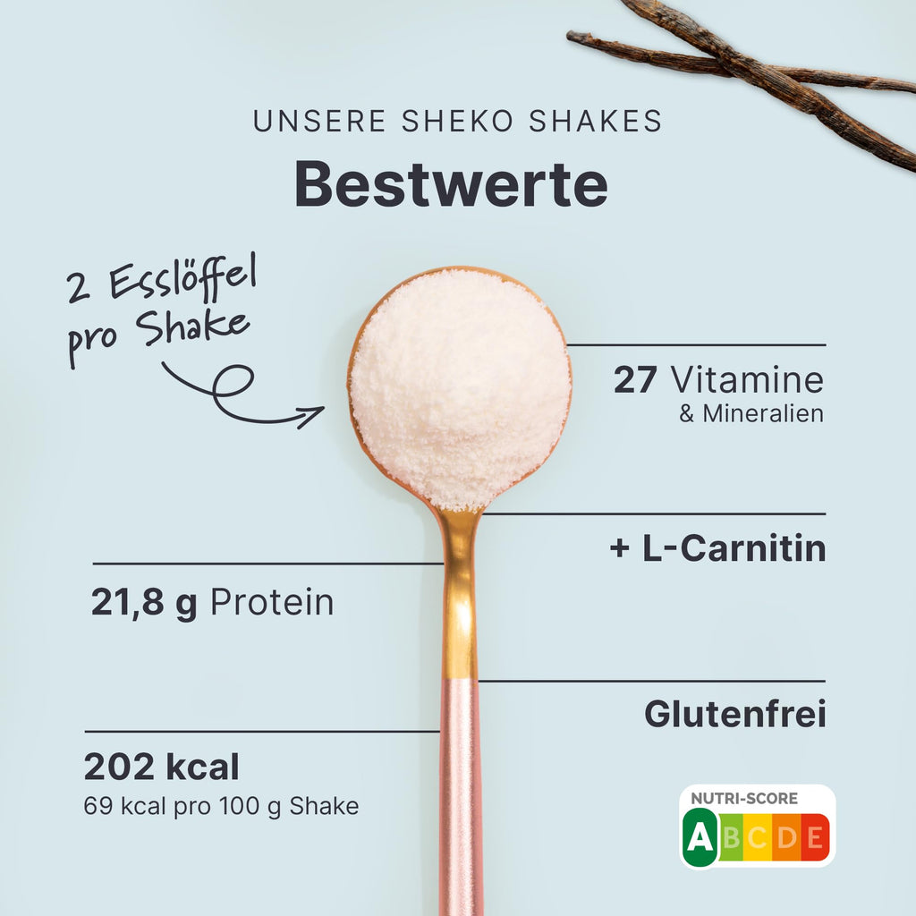 SHEKO Balance Shake Erdbeere – Mahlzeitersatz & Abnehmshake – 378 g