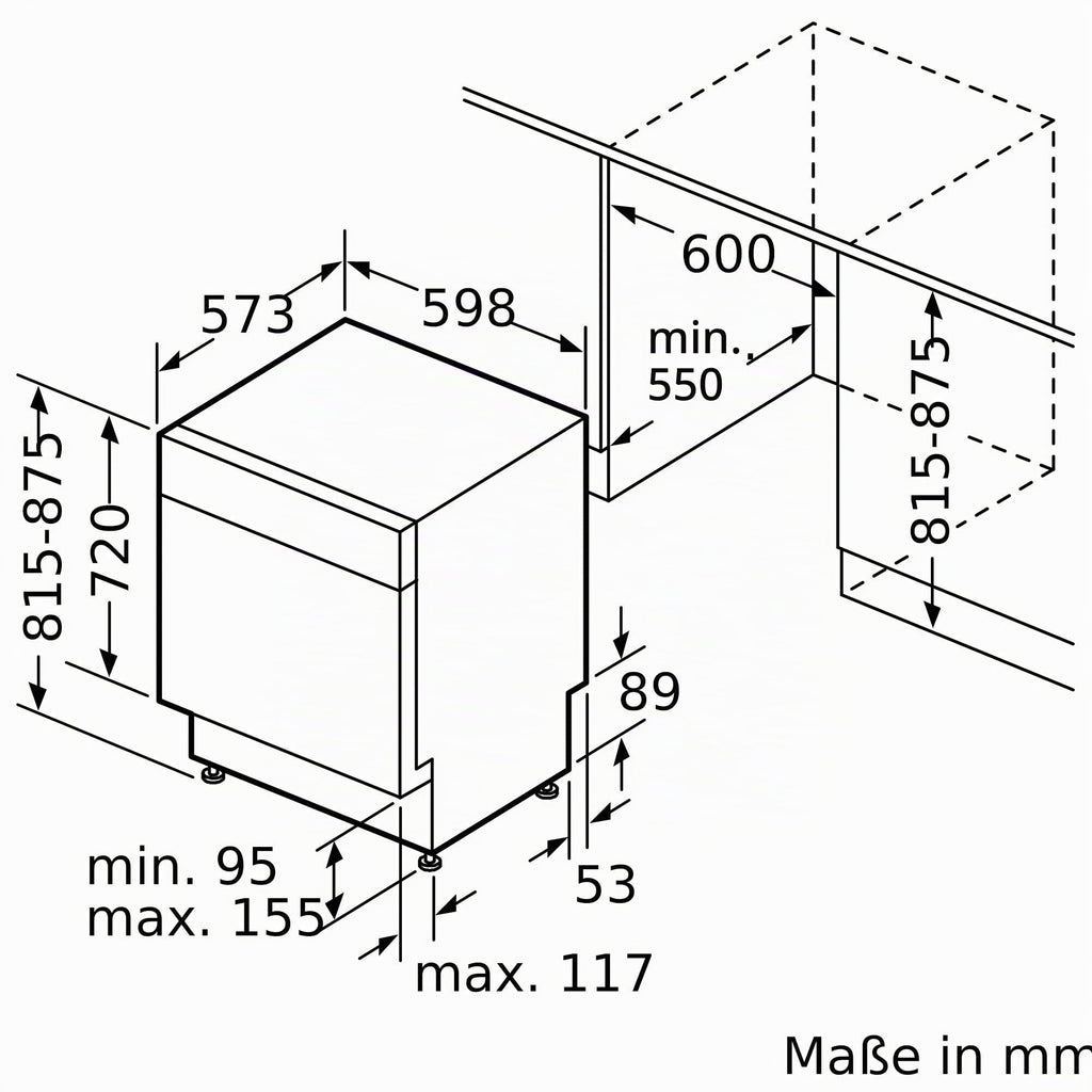 Bosch SMU4EVS08E, Serie 4, Smarter Unterbau-Geschirrspüler 60 cm, Besteckschublade, Spülmaschine mit Programmassistent, besonders Leise, höhenverstellbarer Oberkorb, Automatische Türöffnung, Edelstahl