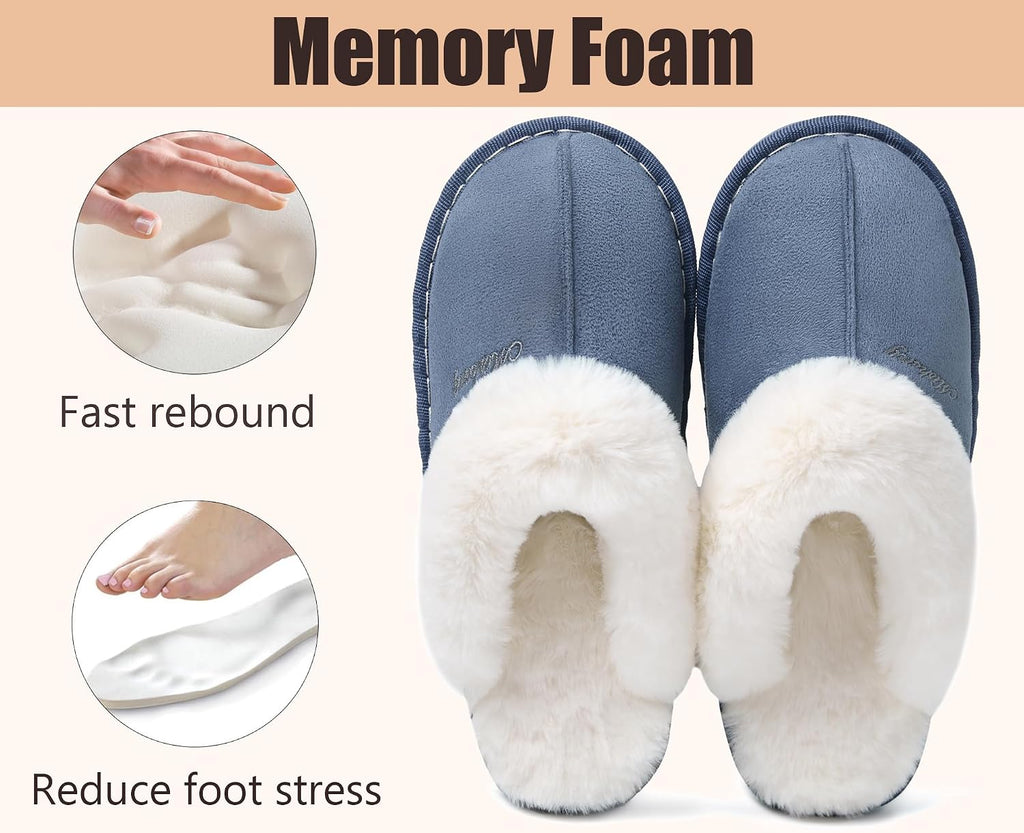 Misolin Damen Herren Hausschuhe Winter Warme Pantoffeln mit Memory-Schaum