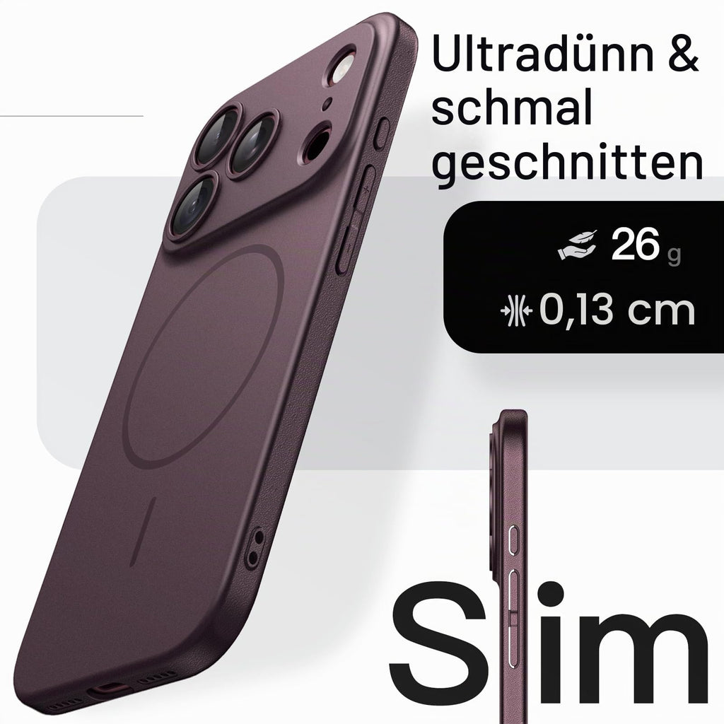 JETech Magnetische Dünne Hülle für iPhone 18 Pro, Schwarz