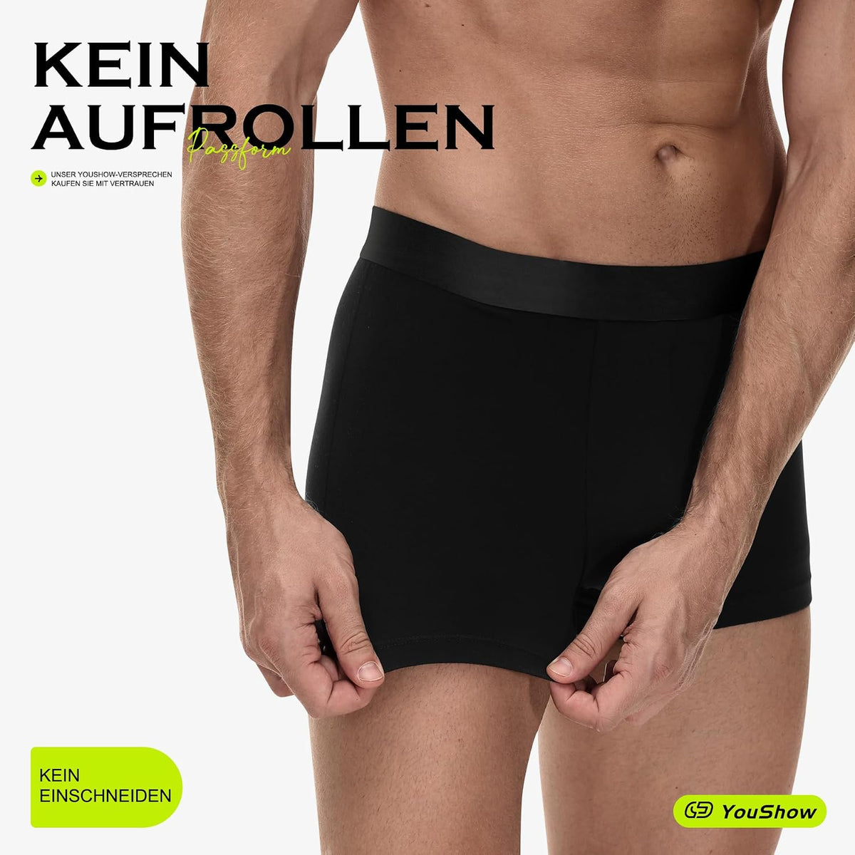 YouShow Mens Boxers 6/12 Pack Mens Underwear Hipsters Cotton Pants Trunks