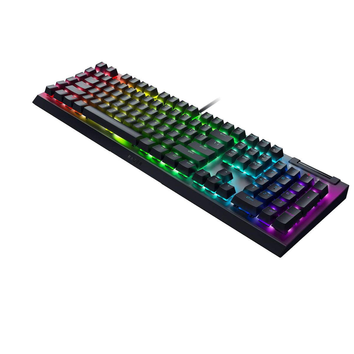 Razer BlackWidow V4 - Mechanische Gaming-Tastatur Chroma RGB (Mechanische Yellow Switches, 6 eigene Makro-Tasten, Doubleshot-ABS-Tastenkappen) QWERTZ DE-Layout | Schwarz
