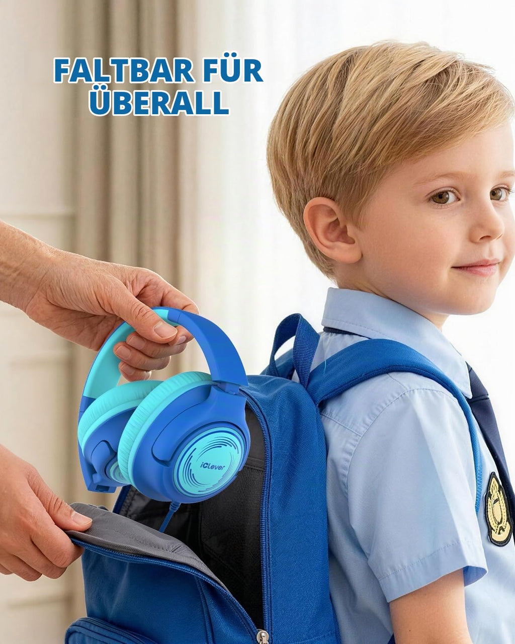 iClever HS26 Kopfhörer Kinder mit 3,5 mm Kabel für Schule/Tablet/Reisen