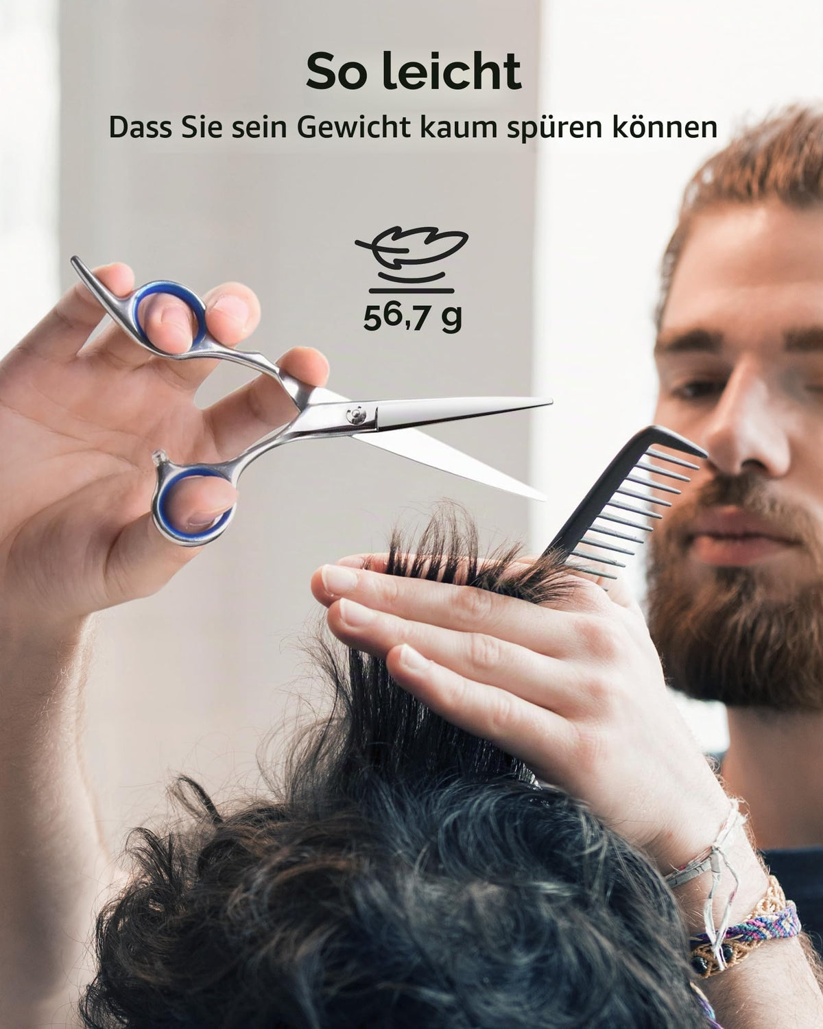 Haarschere Scharfe Friseurschere ULG 6.5 Zoll Präziser Schnitt Haarschnitt japanischer rostfrei edelstahl Rasiermesserscharf Effilierscheren