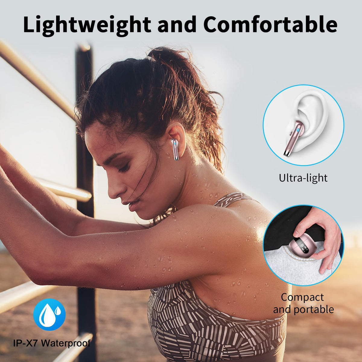 Drsaec Bluetooth Kopfhörer, In Ear Kopfhörer Kabellos Bluetooth 5.4