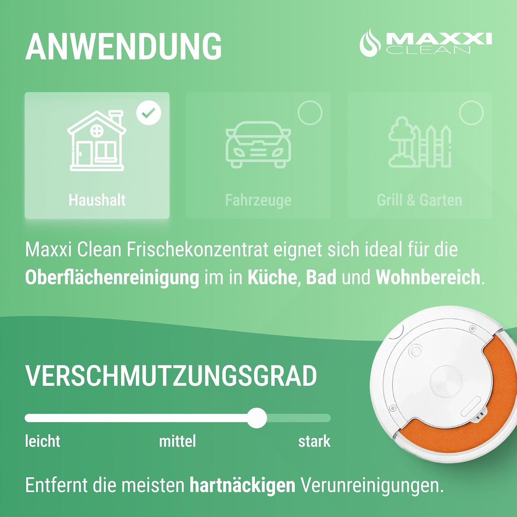 Maxxi Clean 1 x 750 ml Reinigungsmittel für Saugroboter mit Wischfunktion I Konzentrat mit Frische Duft I Universalreiniger für Fliesen, Laminat, Parkett I kompatibel mit gängigen Herstellern