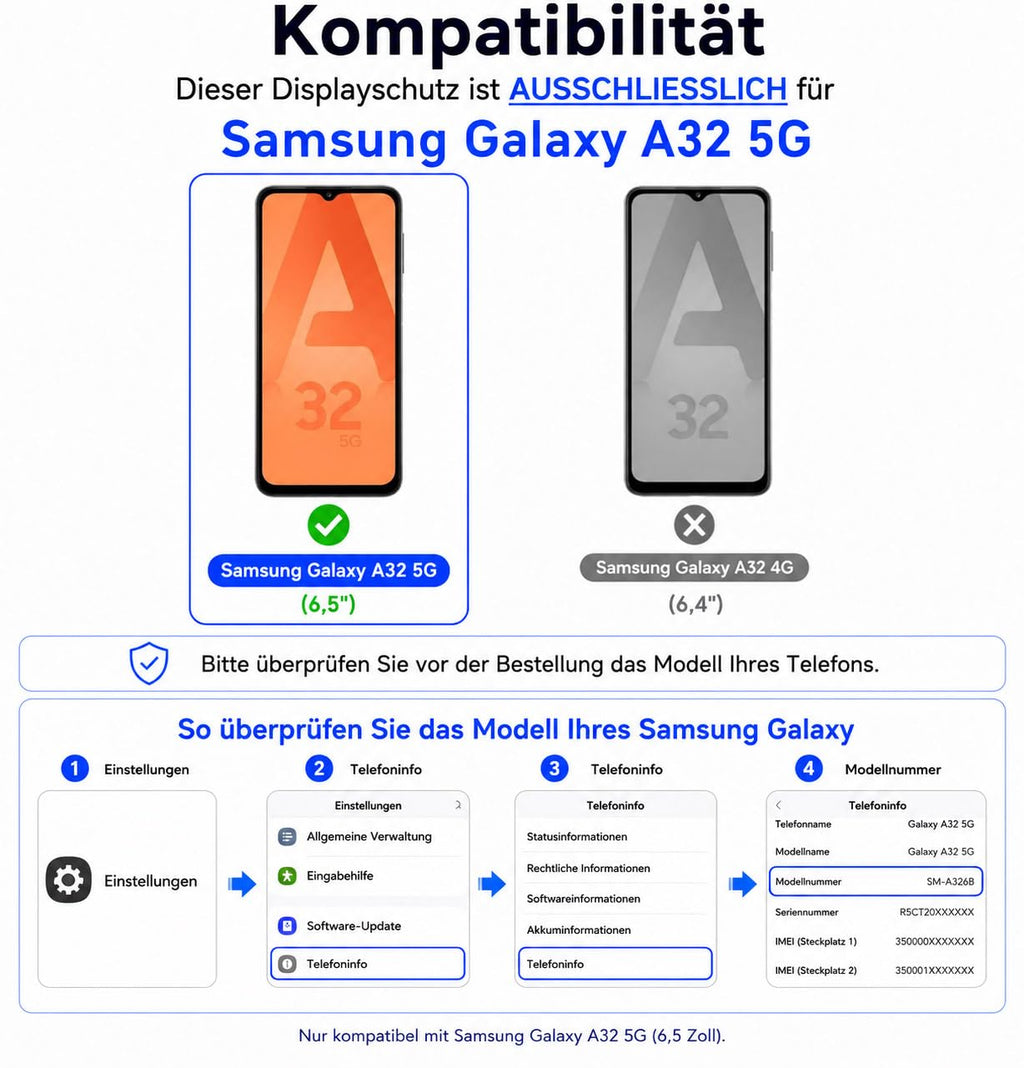 NEW'C Schutzfolie für Samsung Galaxy A35 5G für Panzerglas