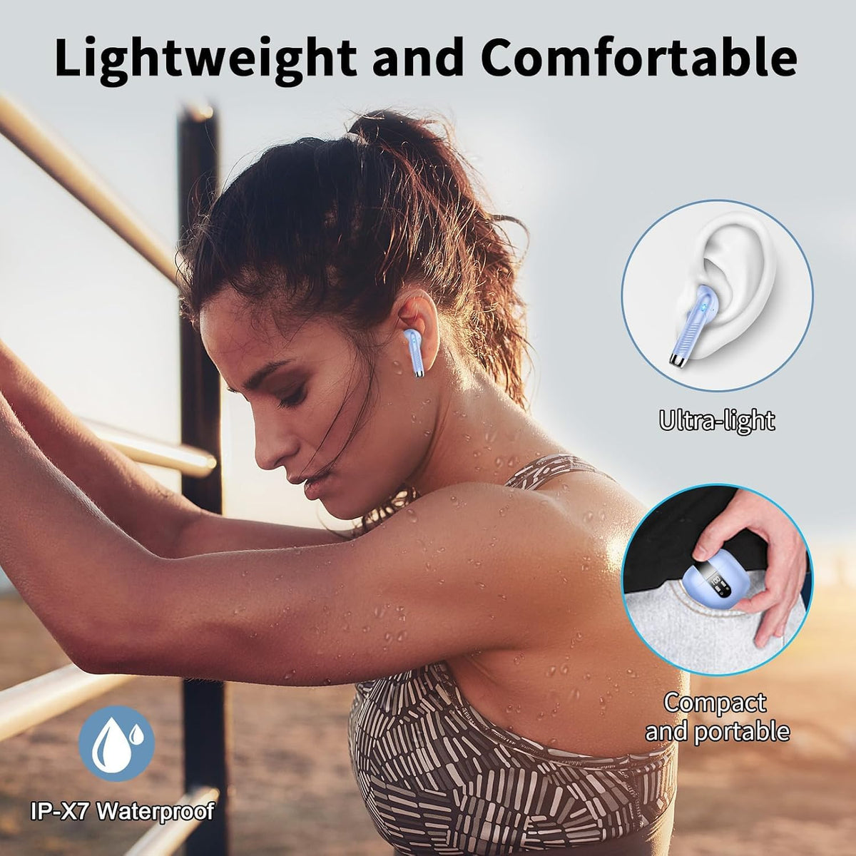 Drsaec Bluetooth Kopfhörer, In Ear Kopfhörer Kabellos Bluetooth 5.4