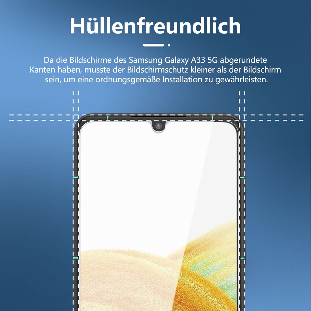 NEW'C Schutzfolie für Samsung Galaxy A35 5G für Panzerglas