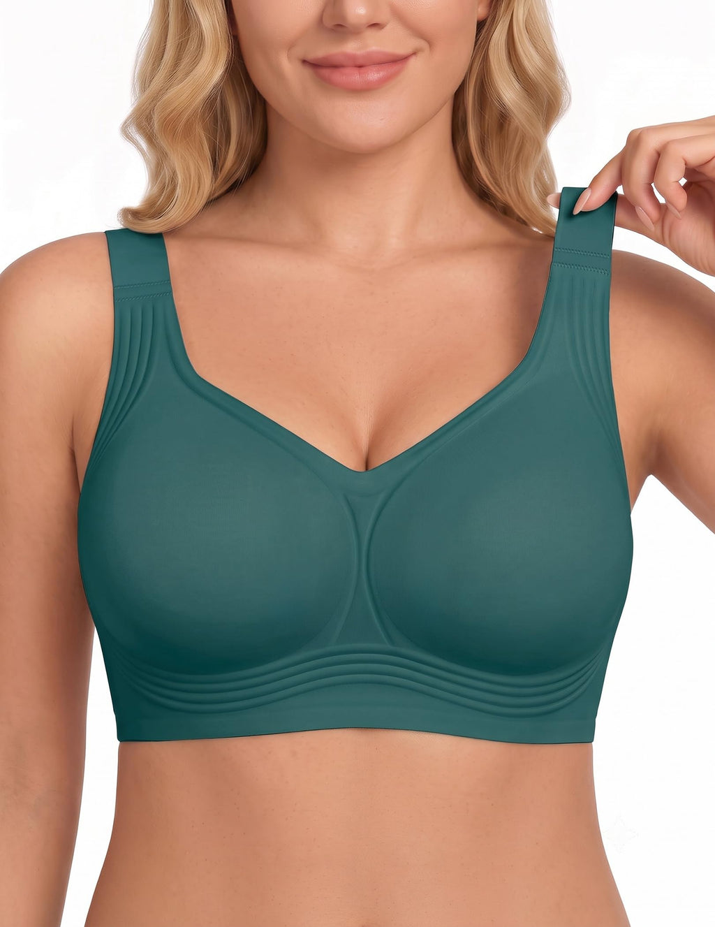 PoseFree Jelly Bras for Women, Wireless No Underwire, Full Coverage Support
