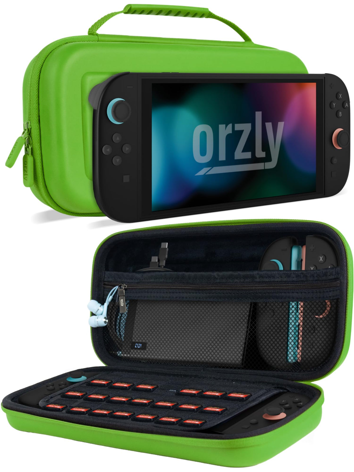 Orzly Tragetasche kompatibel mit Nintendo Switch Lite (2019) – Aufbewahrungstasche - Hartschalen Case/Hülle/Schutzhülle für die Verwendung mit der Nintendo Switch Lite Konsole & Accesoires - ROSA