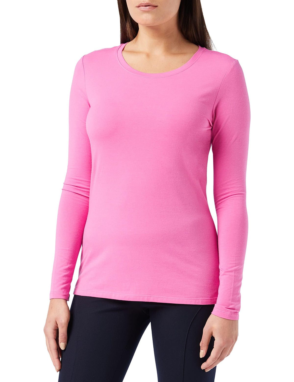Amazon Essentials Damen Regular-Fit Langarm-T-Shirt Rundhalsausschnitt (In Übergröße Erhältlich)
