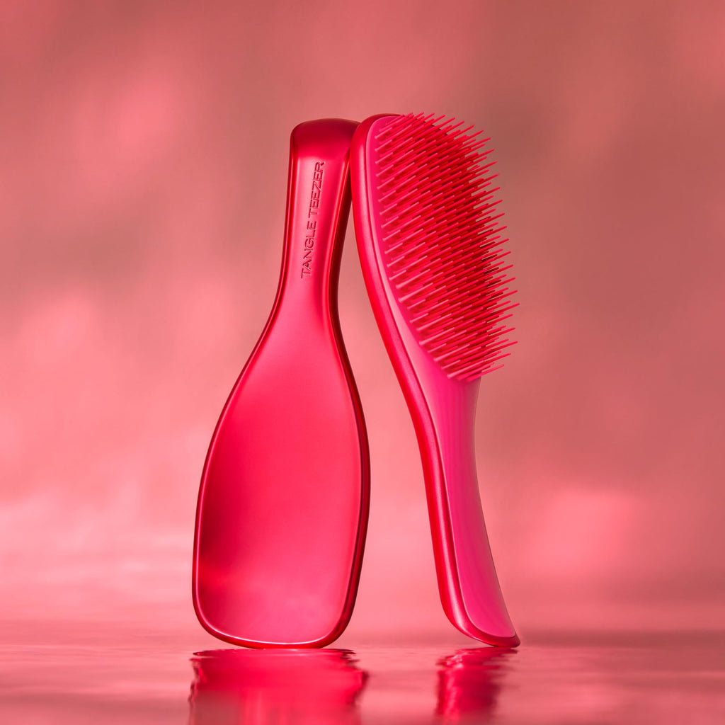 Tangle Teezer Ultimate Detangler Haarbürste – Nasses & Trockenes Haar – Entwirrungsbürste für Alle Haartypen – Zweistufige Borsten Reduzieren Haarbruch & Knoten – Champagner Gold mit Chrom-Finish