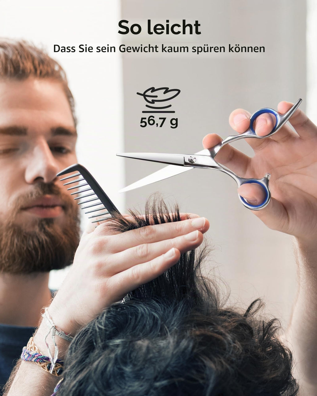 Haarschere Scharfe Friseurschere ULG 6.5 Zoll Präziser Schnitt Haarschnitt japanischer rostfrei edelstahl Rasiermesserscharf Effilierscheren