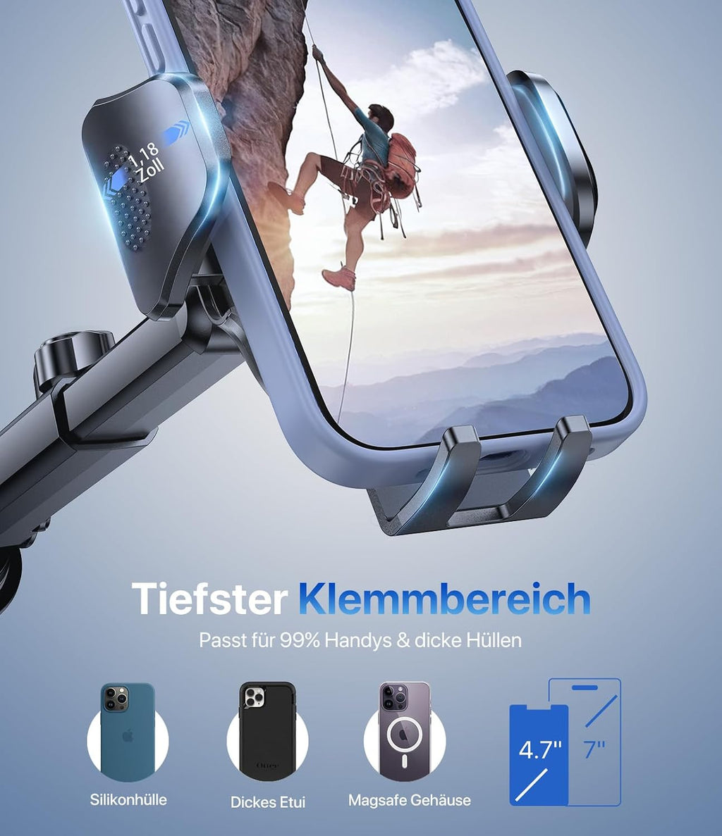 Miracase [2026 Upgraded Handyhalterung Auto Handy Halterung,Universal Car Phone Holder[Stärkste Saugnapf & Lüftungshaken] 360° Drehbar kfz autohalterung Lautsprecher für iPhone Samsung Galaxy Google
