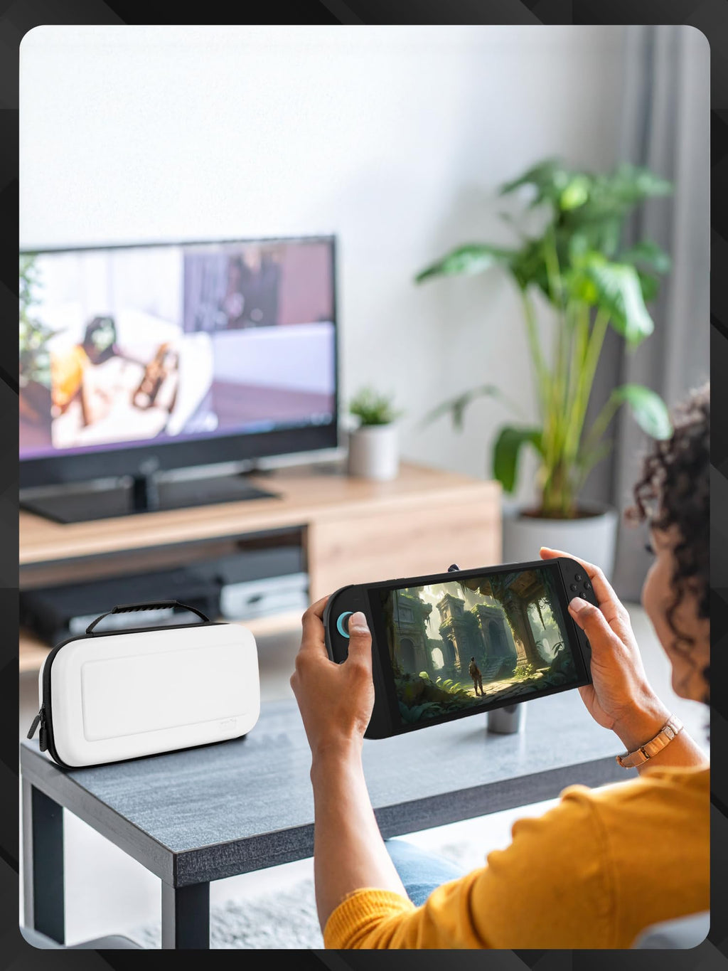 Orzly Tragetasche kompatibel mit Nintendo Switch Lite (2019) – Aufbewahrungstasche - Hartschalen Case/Hülle/Schutzhülle für die Verwendung mit der Nintendo Switch Lite Konsole & Accesoires - ROSA