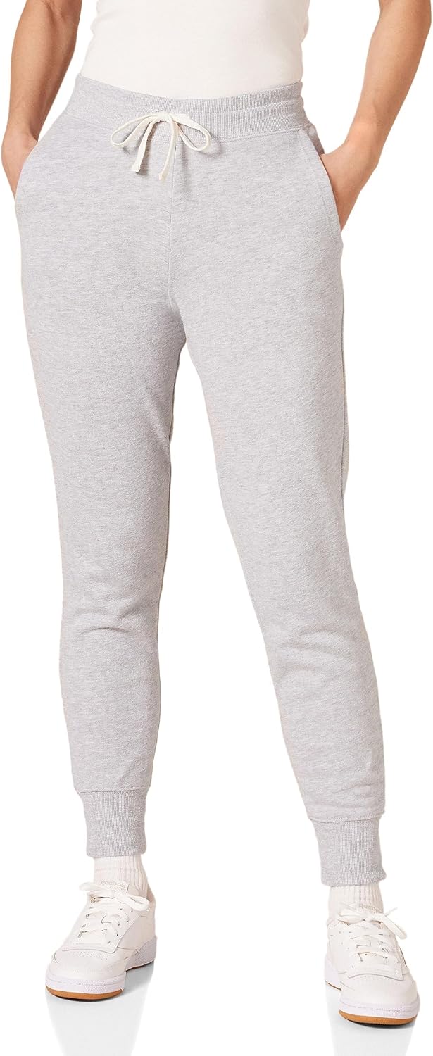Amazon Essentials Women's Cotton Fleece Jogger Sweatpants with Drawstring (Available in Plus Size)