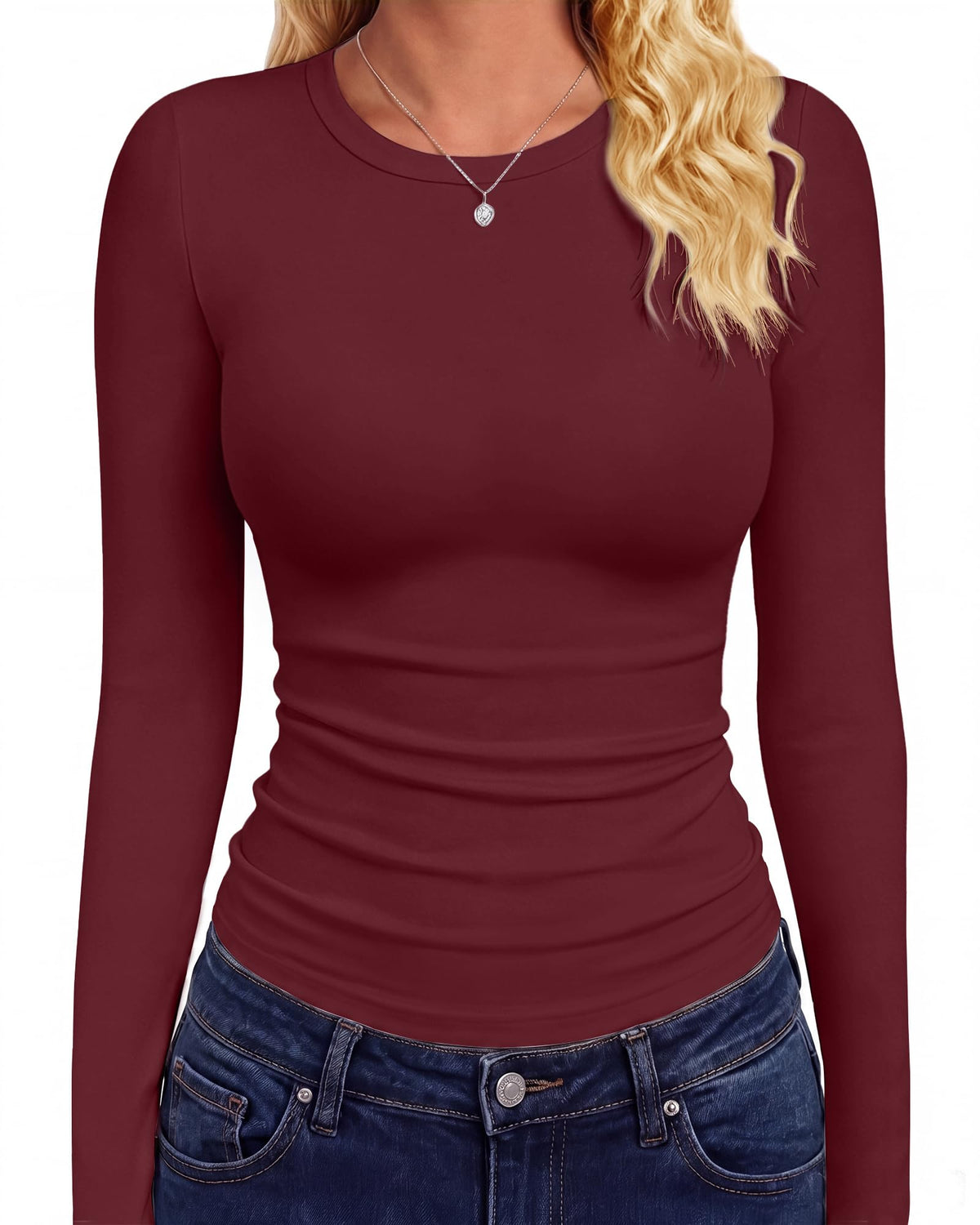 GAYHAY Langarmshirts für Damen Oberteile figurbetont Herbstmode 2026