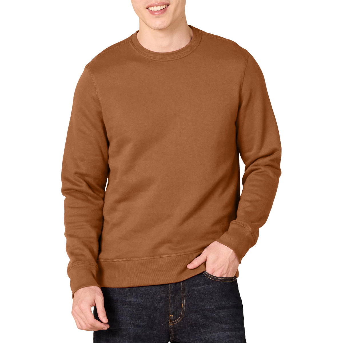 Amazon Essentials Sweatshirt en Molleton Col Rond Homme