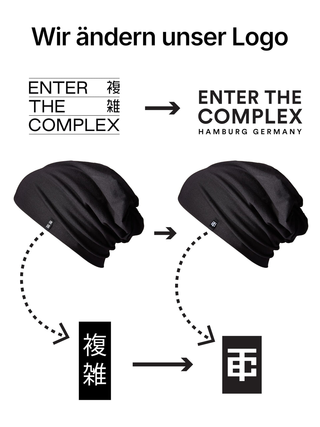 Enter the Complex® dünne Beanie Mütze für Herren & Damen aus 95% Baumwolle