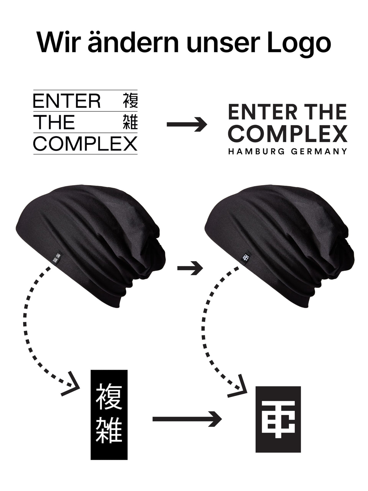 Enter the Complex® dünne Beanie Mütze für Herren & Damen aus 95% Baumwolle
