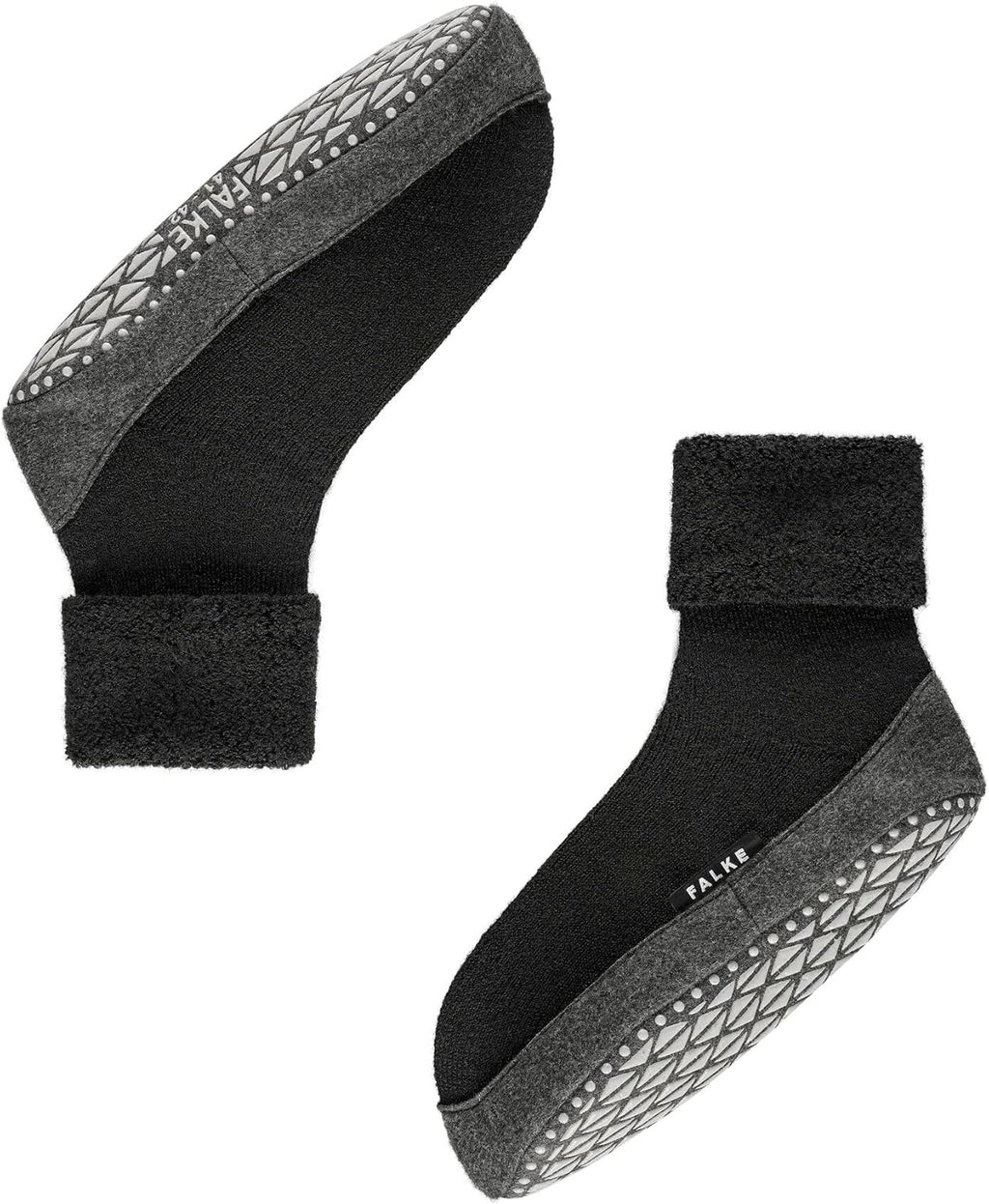 FALKE Herren Cosyshoe Stoppersocken atmungsaktive klimaregulierende geruchshemmende Wolle rutschfeste Noppen auf der Filzsohle komfortabel warm mit Plüsch strapazierfähig 1 Paar