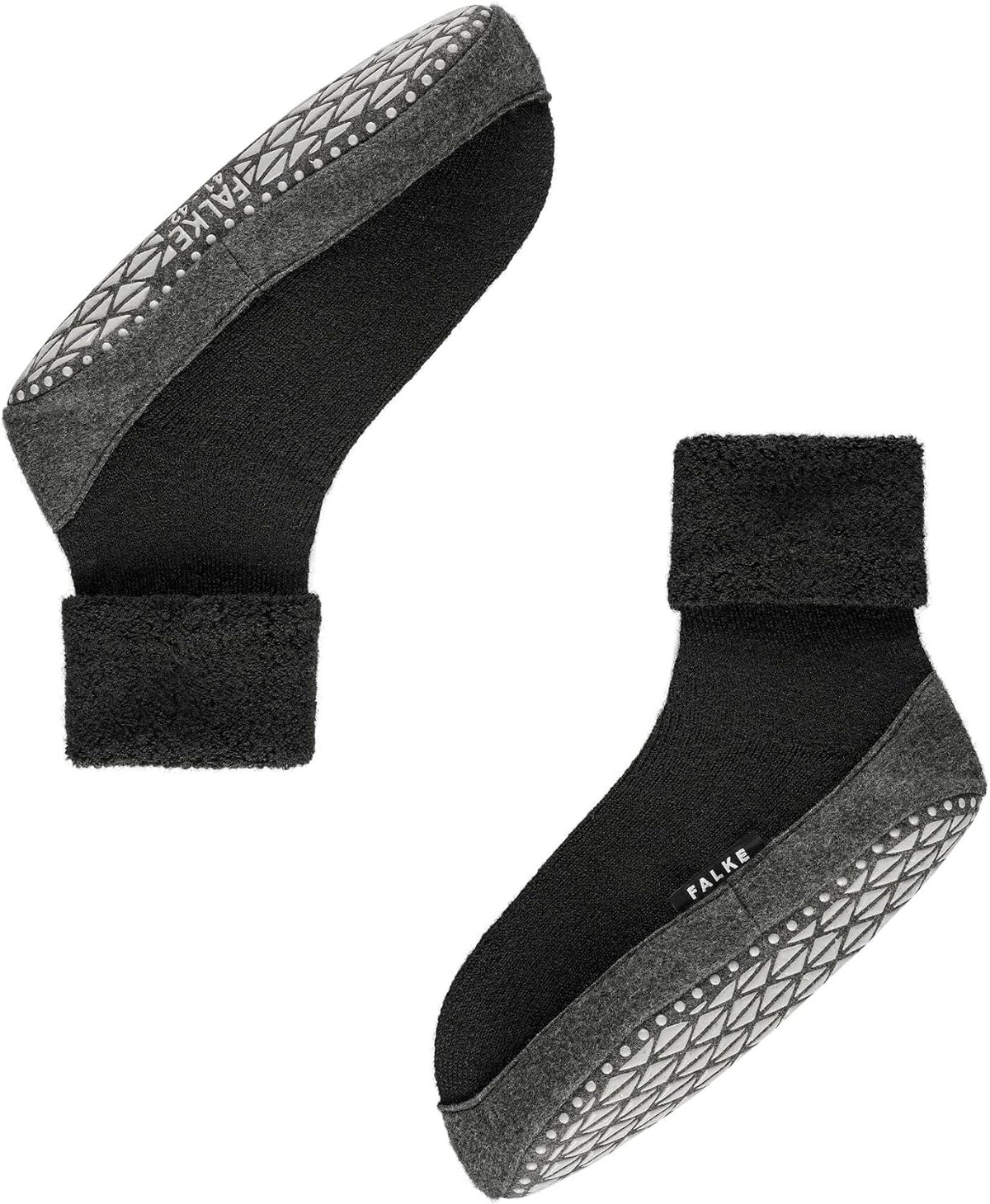 FALKE Herren Cosyshoe Stoppersocken atmungsaktive klimaregulierende geruchshemmende Wolle rutschfeste Noppen auf der Filzsohle komfortabel warm mit Plüsch strapazierfähig 1 Paar