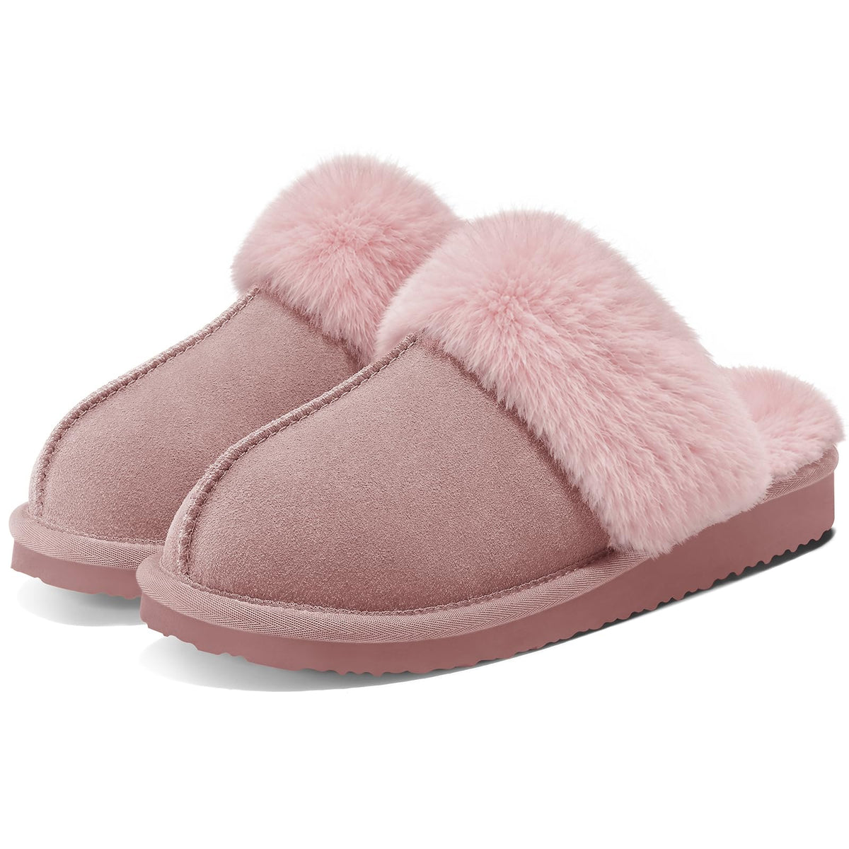 Litfun Fuzzy Slippers for Women Memory Foam Indoor House Shoes