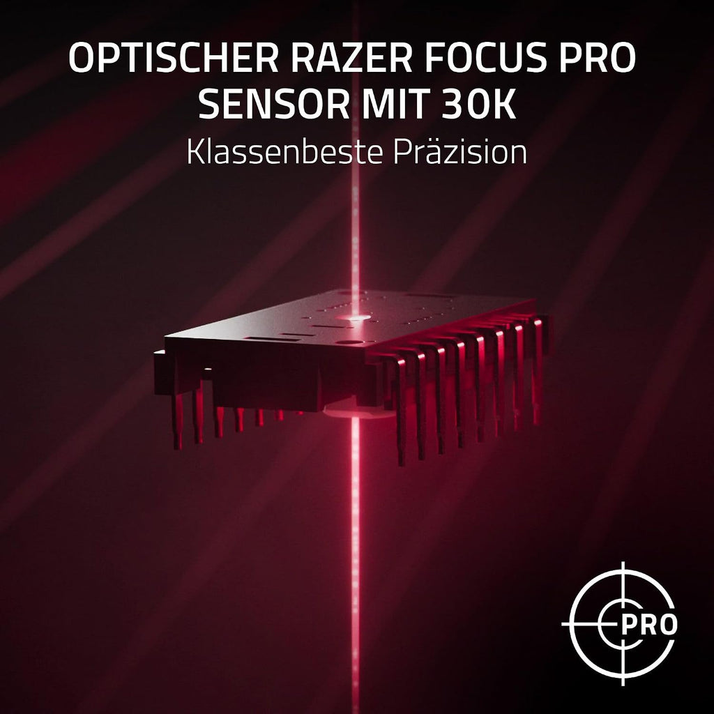 Razer Cobra Pro - kabellose Gaming-Maus mit RGB - Optischer Focus Pro Sensor mit 30K DPI (10 Anpassbare Tasten, HyperSpeed Wireless Polling 8K Hz, Bluetooth, Chroma-Beleuchtung mit 11 Zonen) Weiß