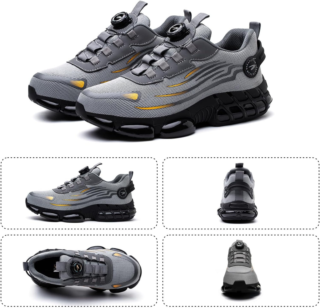 Chaussures de Sécurité Hommes Femmes Basket Respirante Antidérapante Légère Travail avec Embout en Acier 36-46 EU