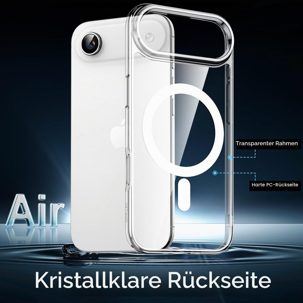 JETech Magnetische Hülle für iPhone 17, Durchsichtig