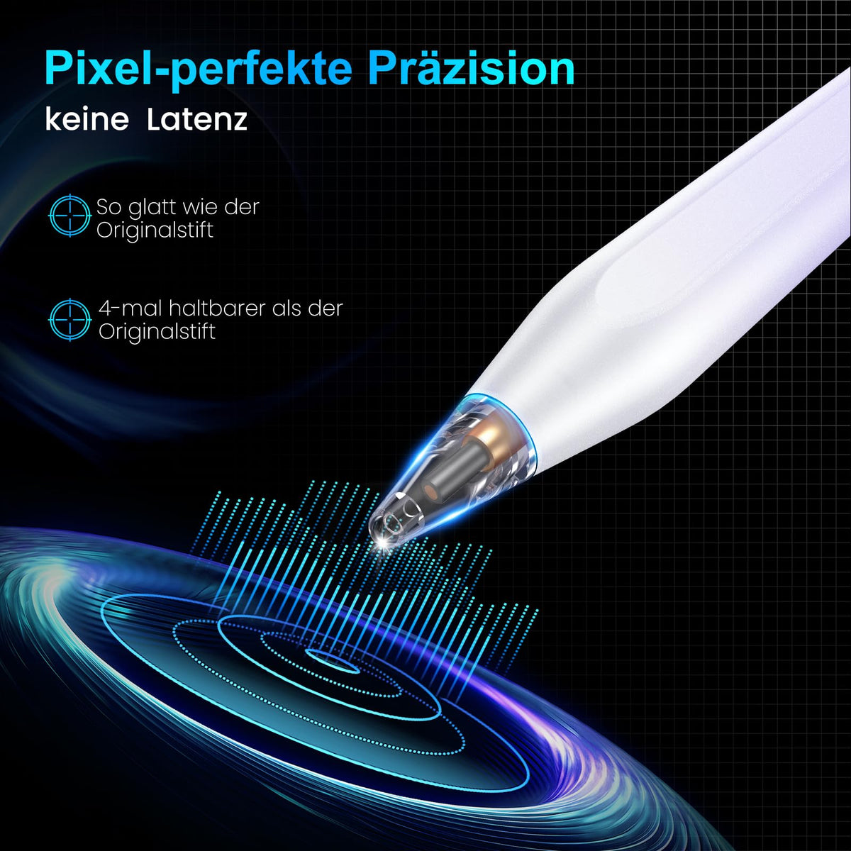 Stift für iPad, (2018-2025) Pencil 2nd Generation für Apple mit Schnellladeleistung Palm Rejection und Neigungssensitivität Stylus für i Pad 6-10, i Pad Pro 13''/12,9''/11'', Mini 6/5, Air 5/4/3