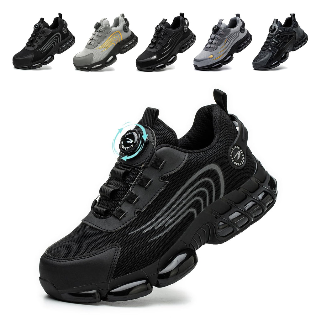 Chaussures de Sécurité Hommes Femmes Basket Respirante Antidérapante Légère Travail avec Embout en Acier 36-46 EU
