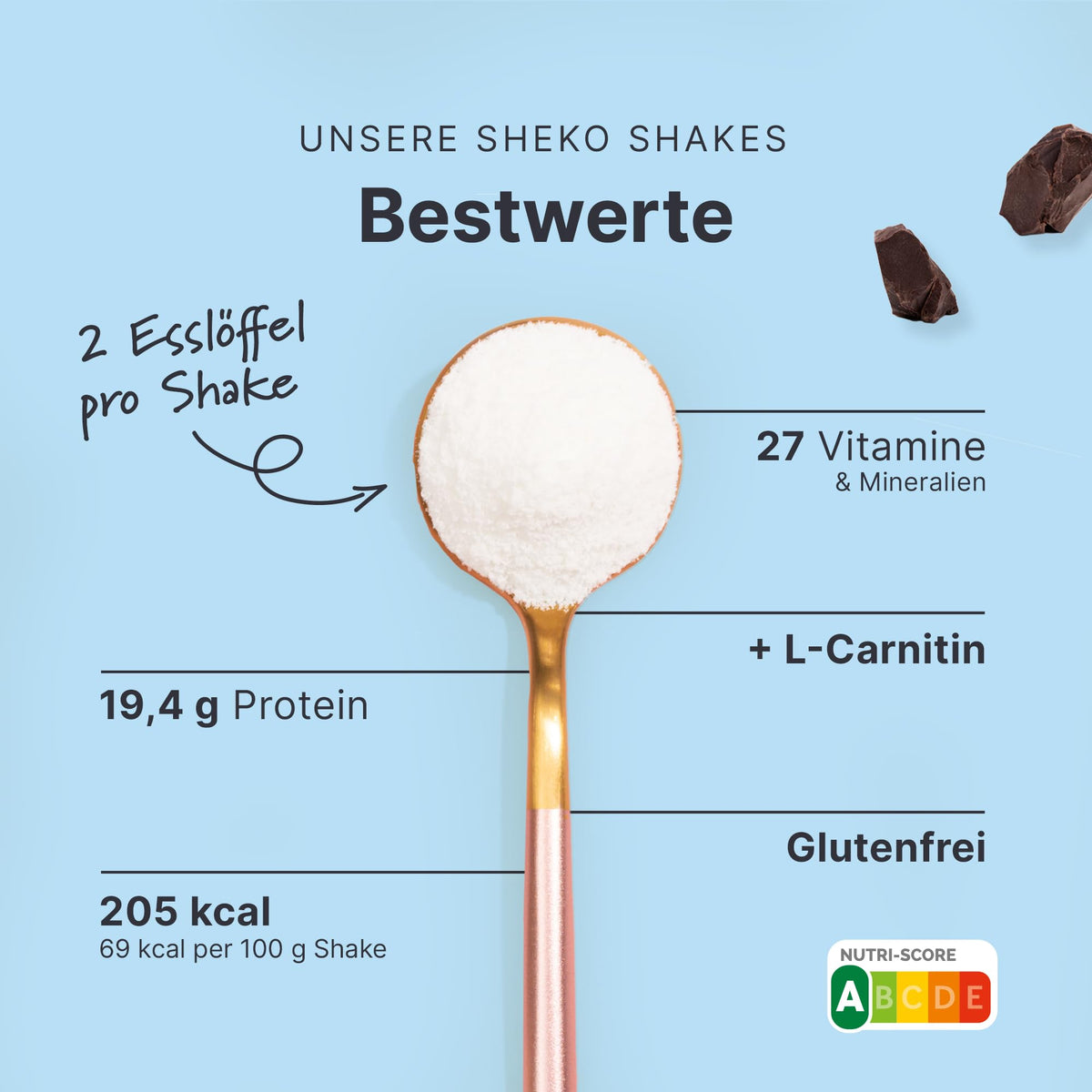 SHEKO Balance Shake Erdbeere – Mahlzeitersatz & Abnehmshake – 378 g