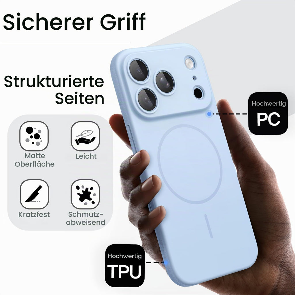 JETech Magnetische Dünne Hülle für iPhone 18 Pro, Schwarz
