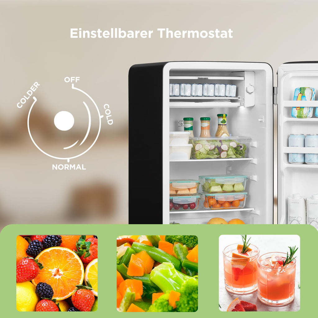 Comfee 113L kühlschrank mit gefrierfach, 35dB, Inverter Kompressor, EEK D