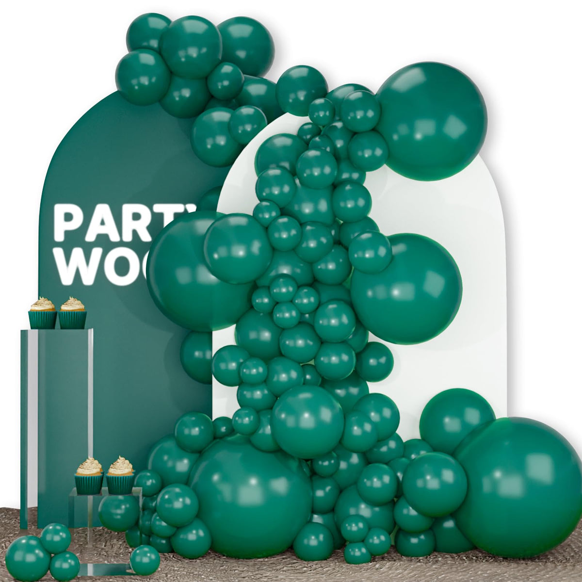 PartyWoo Black Balloons 140pcs Different Sizes of 18 12 10 5 Inch