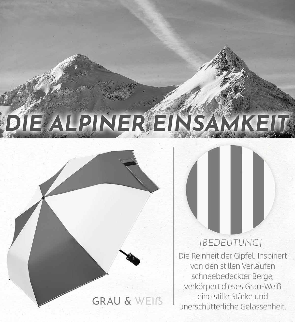LILAC Regenschirm Klein Stabil Windfest