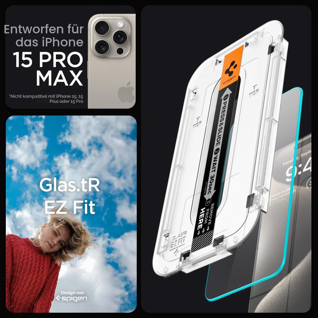 Spigen EZ Fit Schutzfolie [2 Stück] für iPhone 18 Pro, iPhone 17 Pro
